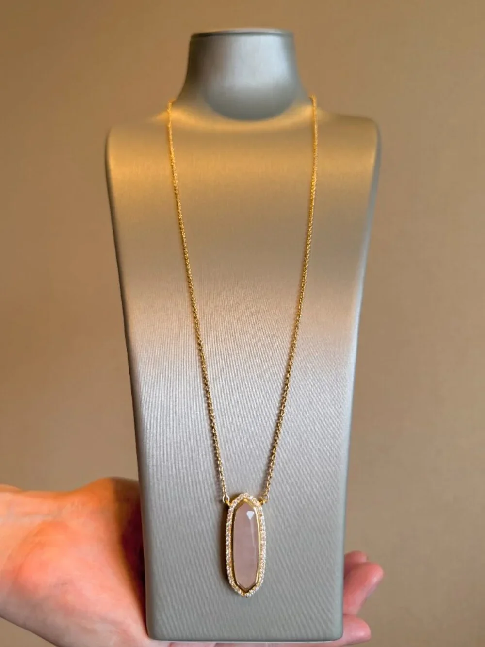 Alicia Bonnie Rose Quartz Pendant Necklace